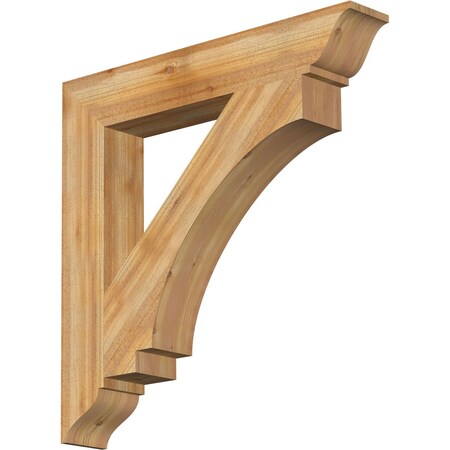Ekena Millwork Imperial Traditional Rough Sawn Bracket, Western Red Cedar, 6"W x 38"D x 38"H BKT06X38X38IMP01RWR
